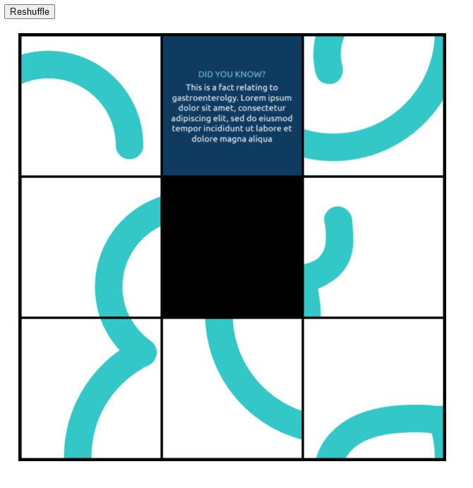 Sliding puzzle shuffled